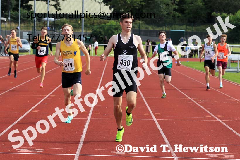 Mens Under-17s 400 metres, 2023 Northern Under-13s, Under-15s and Under-17s, Middlesbrough.  Photo: David T. Hewitson/Sports for All Pics